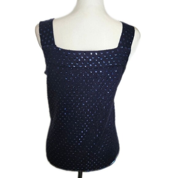 Counterparts Y2K Knit Tank Top, Sequin Detail, Beaded Hem, Size M - Picture 3 of 8